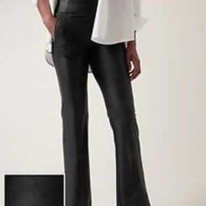 Athleta : High Waist Faux Leather Stretch Breathable Gleam Pants : Black : Small